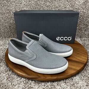 Ecco Soft 7 Perf Slip-on 2.0 Leather Men's UK 40 / US 6-6.5 Sneaker Shoes Gray